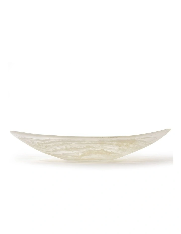 Cadence & Co. Chianti Resin Oval Serving Bowl 44x28x9cm in Vanilla image 4