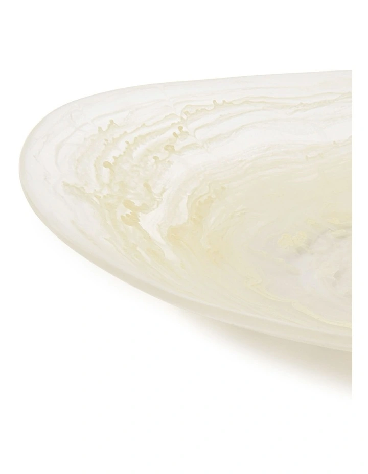 Cadence & Co. Chianti Resin Oval Serving Bowl 44x28x9cm in Vanilla image 6