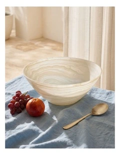 Cadence & Co. Chianti Resin Deep Serving Bowl 35x31x14cm in Vanilla