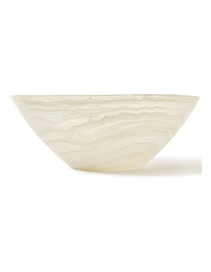 Cadence & Co. Chianti Resin Deep Serving Bowl 35x31x14cm in Vanilla image 4