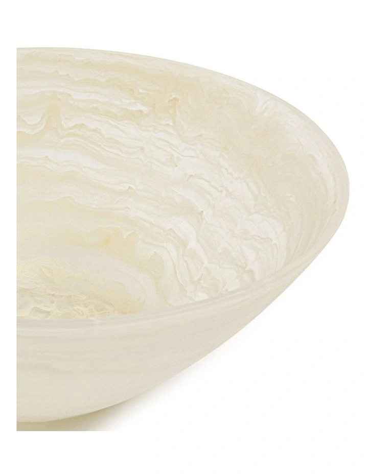 Cadence & Co. Chianti Resin Deep Serving Bowl 35x31x14cm in Vanilla image 6