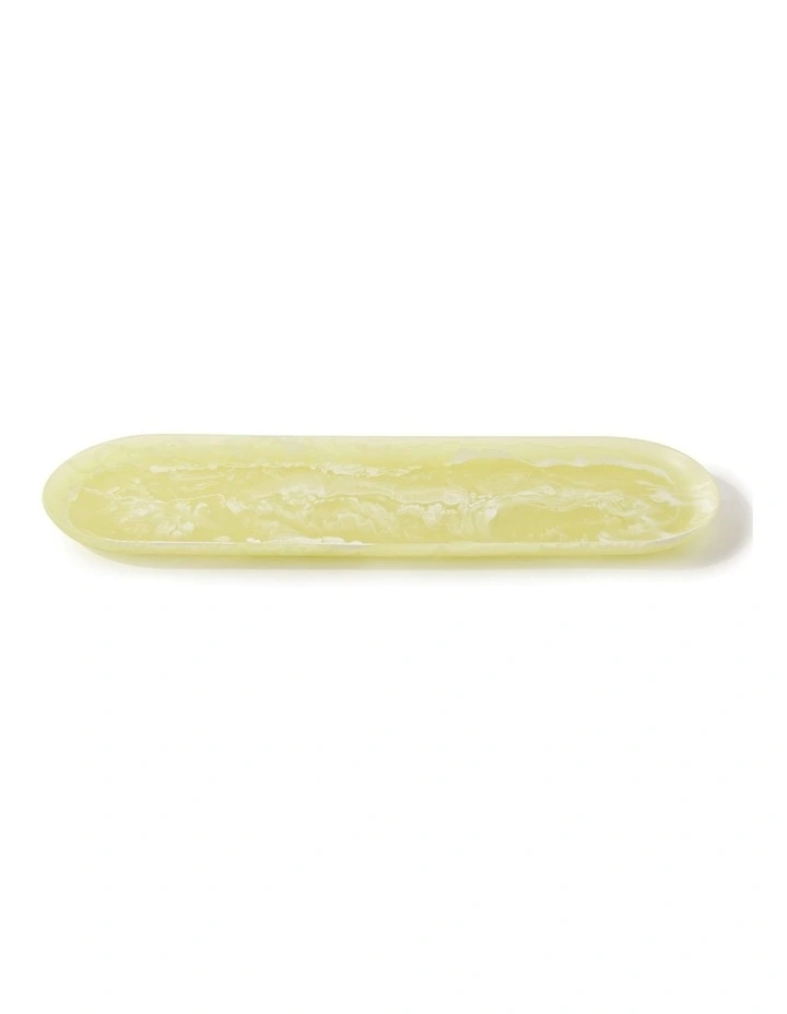 Cadence & Co. Chianti Resin Oval Serving Platter 50x15cm in Lemon image 2