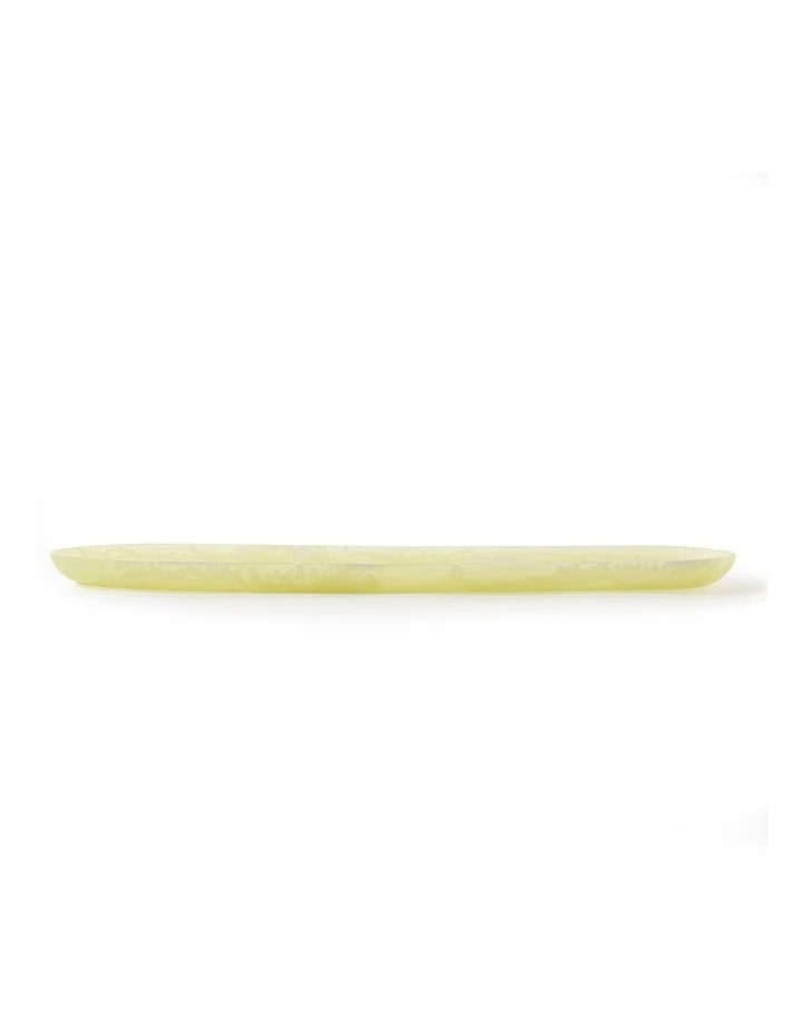 Cadence & Co. Chianti Resin Oval Serving Platter 50x15cm in Lemon image 4