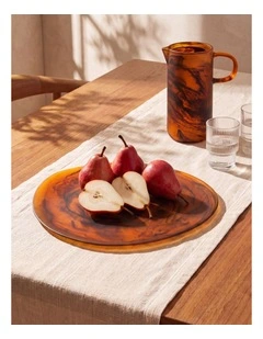 Cadence & Co. Chianti Resin Round Serving Platter 38x36cm in Amber