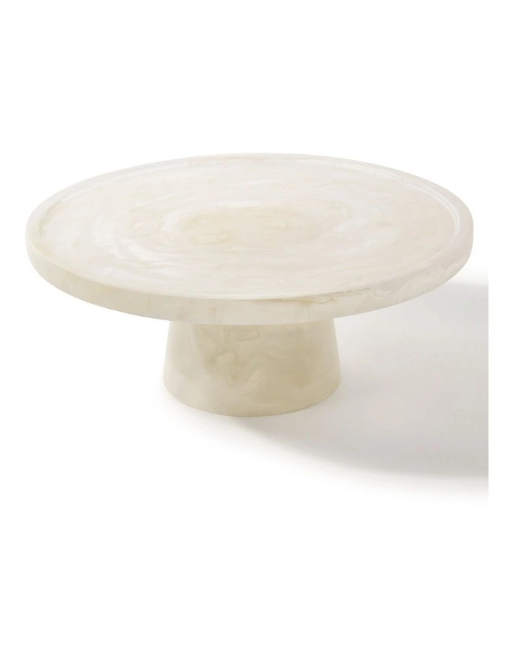 Cadence & Co. Chianti Resin Cake Stand 28x28x11cm in Vanilla image 2
