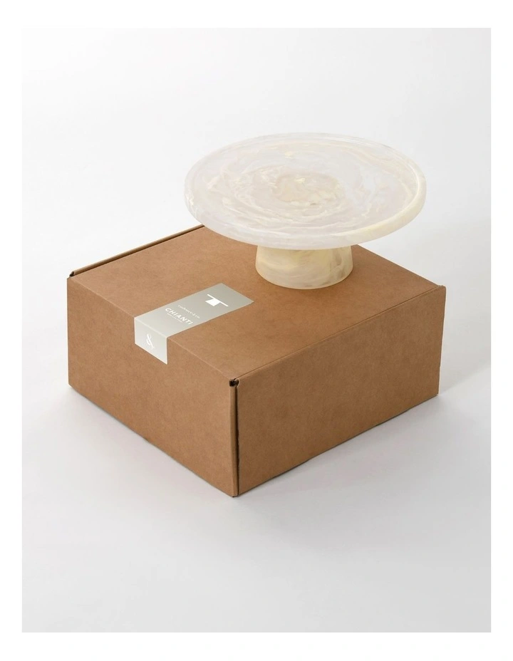 Cadence & Co. Chianti Resin Cake Stand 28x28x11cm in Vanilla image 5