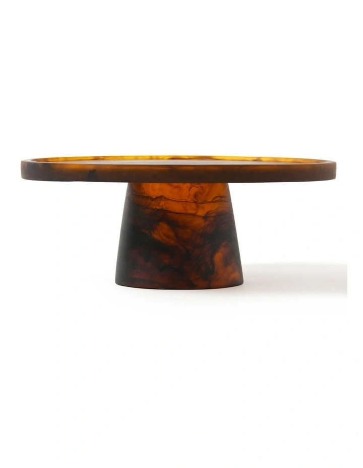 Cadence & Co. Chianti Resin Cake Stand 28x28x11cm in Amber image 4