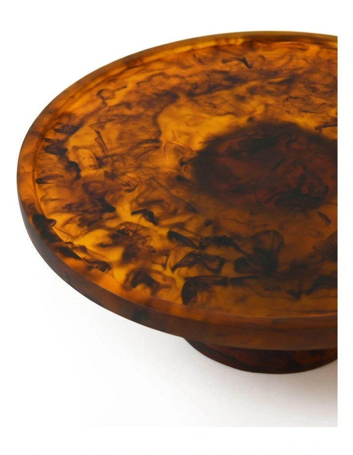 Cadence & Co. Chianti Resin Cake Stand 28x28x11cm in Amber image 6