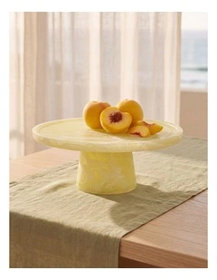 Cadence & Co. Chianti Resin Cake Stand 28x28x11cm in Lemon