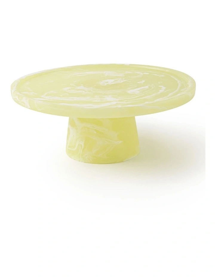 Cadence & Co. Chianti Resin Cake Stand 28x28x11cm in Lemon image 2