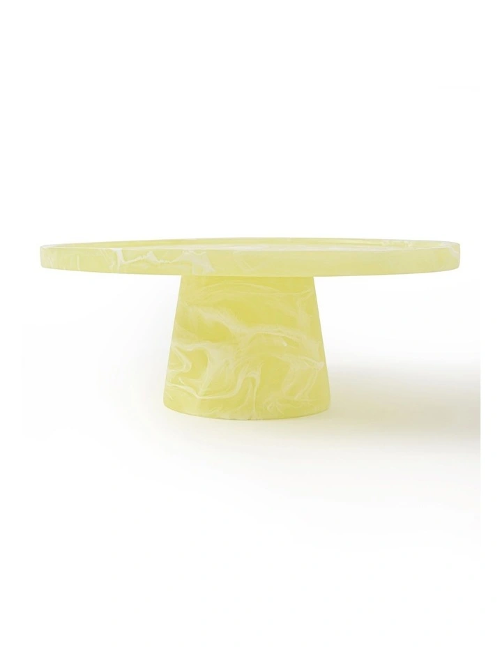 Cadence & Co. Chianti Resin Cake Stand 28x28x11cm in Lemon image 4
