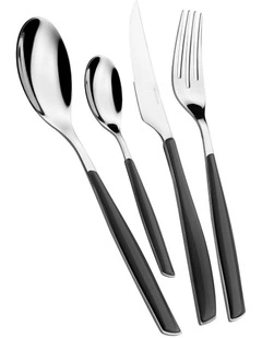 Bugatti Glamour 24-piece Cutlery Set - Smoky Black