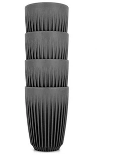 Huskee Charcoal Cups - 4 Pack - 8oz