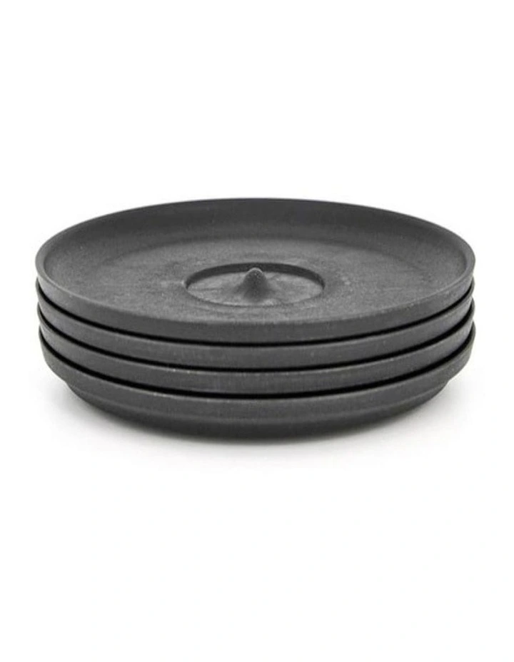 Huskee Universal Saucers - 4 Pack - Charcoal image 1