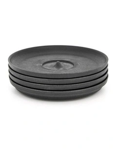 Huskee Universal Saucers - 4 Pack - 3oz Charcoal