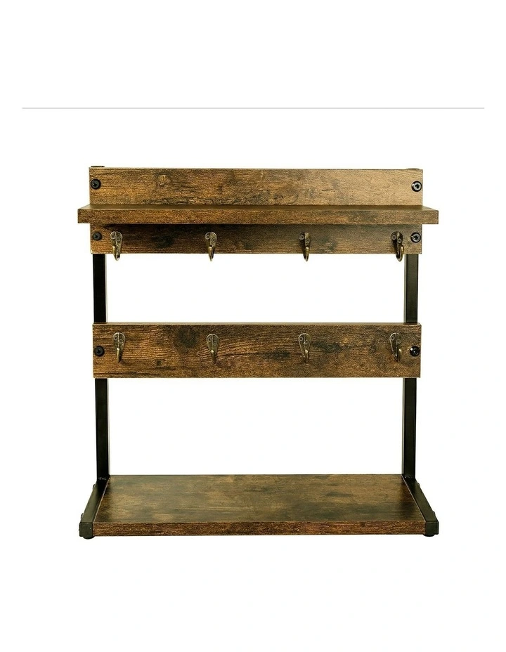 Levede Mug Holder Stand Industrial 2 Tier Countertop Mug Tree Organizer 8 Hooks image 2