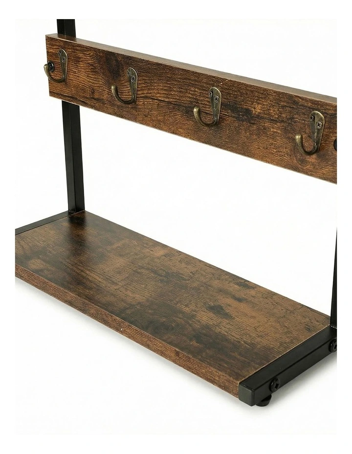 Levede Mug Holder Stand Industrial 2 Tier Countertop Mug Tree Organizer 8 Hooks image 6