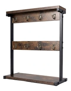 Levede Mug Rack 8 Hook Storage Holder Stand Kitchen Counter Cup Organizer Rustic