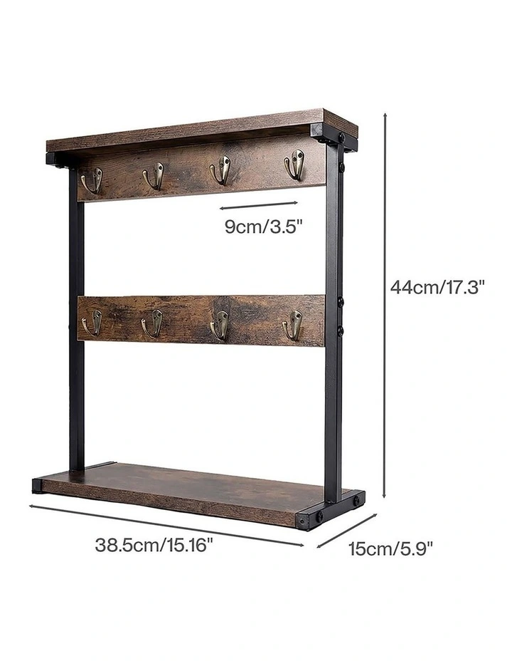 Levede Mug Rack 8 Hook Storage Holder Stand Kitchen Counter Cup Organizer Rustic image 3