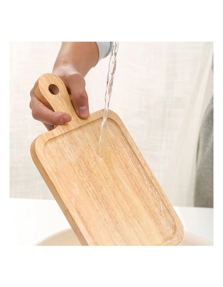 SOGA 2X 35cm Rectangular Oak Wood Serving Tray Charcuterie Board image 7