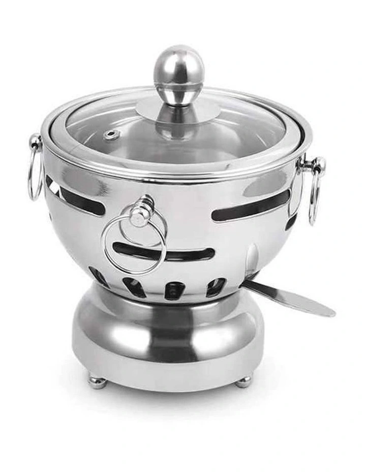 SOGA 2 Pack Mini Hot Pot Alcohol Stove Glass Lid image 3