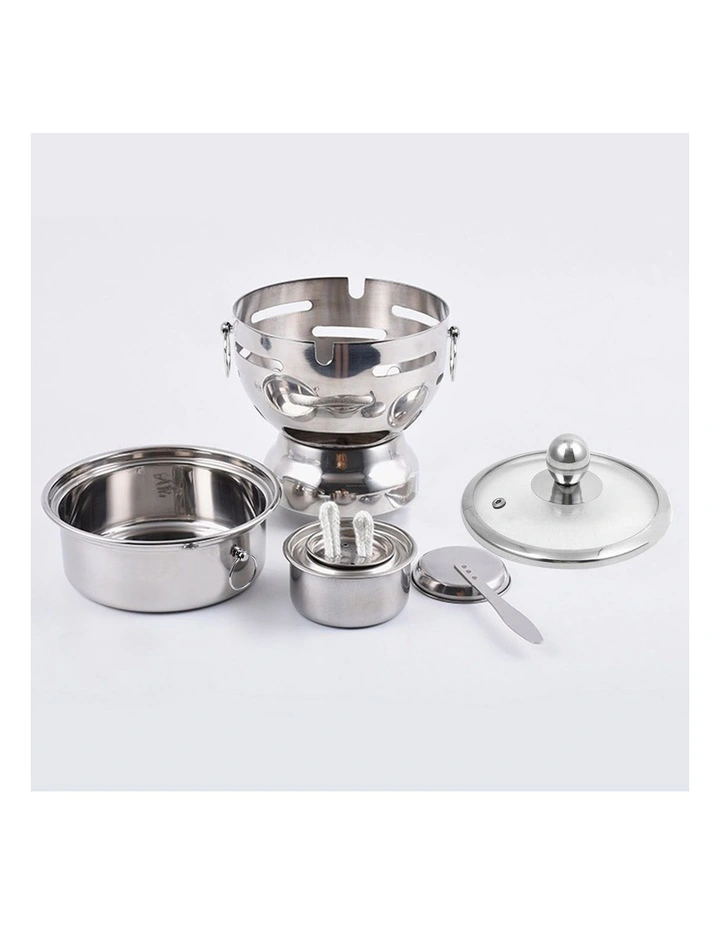 SOGA 2 Pack Mini Hot Pot Alcohol Stove Glass Lid image 5