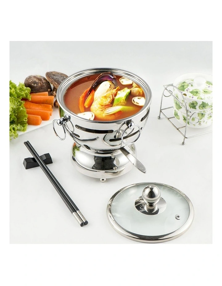 SOGA 2 Pack Mini Hot Pot Alcohol Stove Glass Lid image 6