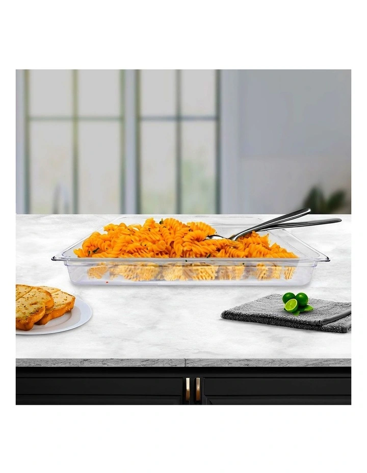 SOGA 100mm Clear Gastronorm GN Pan 1/1 Food Tray Storage Bundle of 2 image 4