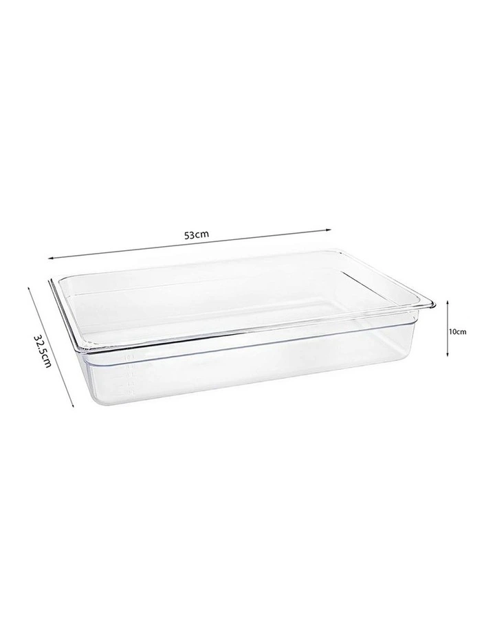 SOGA 100mm Clear Gastronorm GN Pan 1/1 Food Tray Storage Bundle of 2 image 5