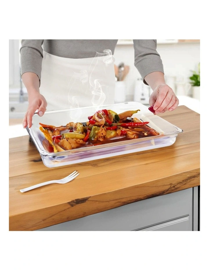 SOGA 100mm Clear Gastronorm GN Pan 1/1 Food Tray Storage Bundle of 2 image 6