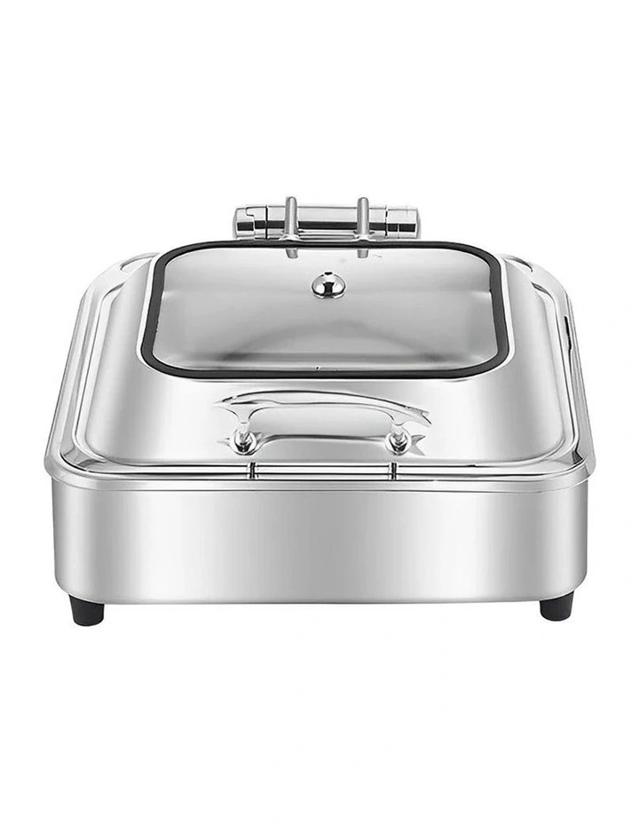 SOGA Square Chafing Dish Stainless Steel Food Warmer image 1