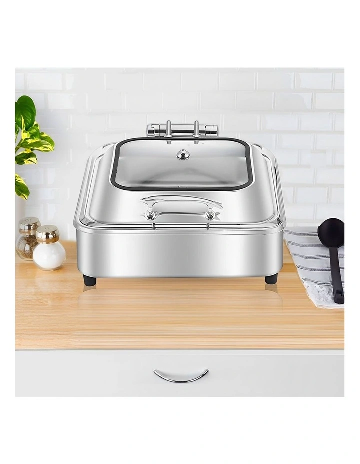 SOGA Square Chafing Dish Stainless Steel Food Warmer image 2