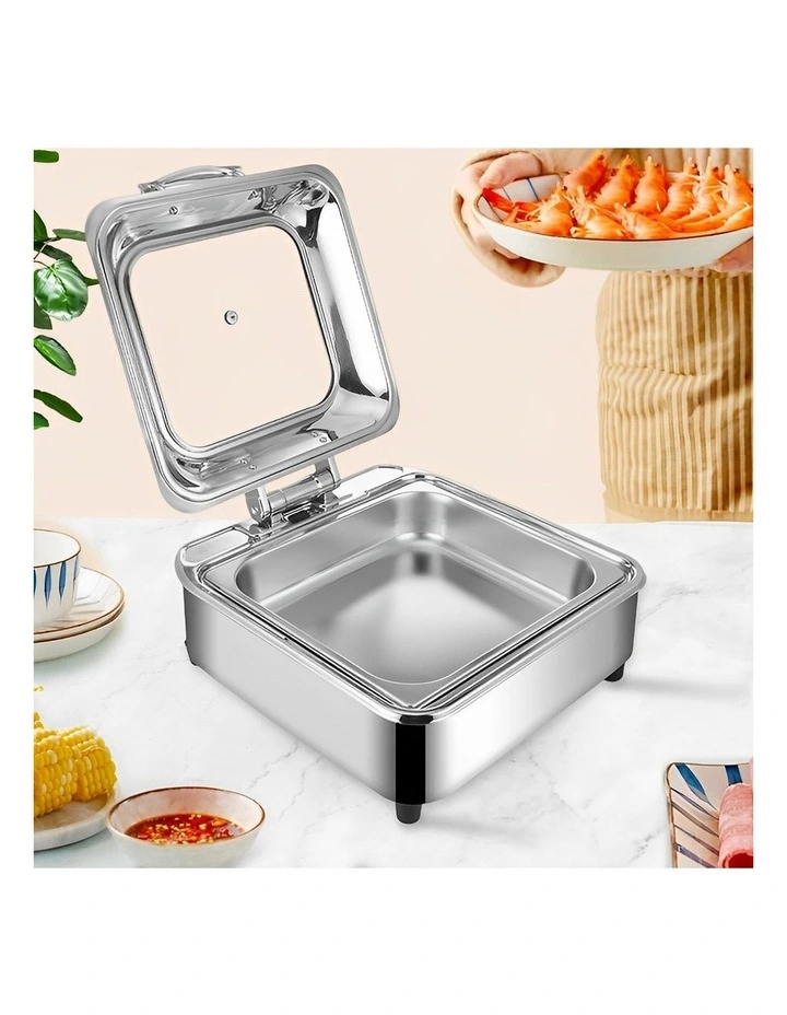 SOGA Square Chafing Dish Stainless Steel Food Warmer image 3