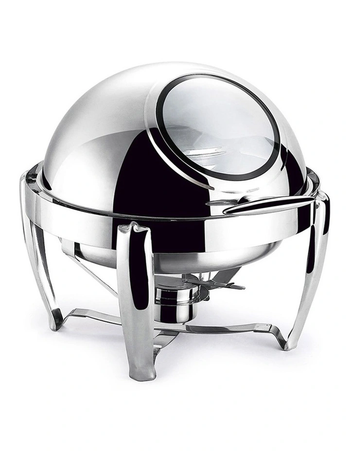 SOGA 2 Pack Round Soup Tureen Chafing Dish 6.5L Visual Lid Food Warmer image 3