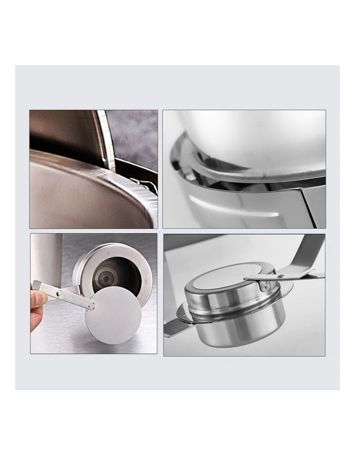 SOGA 2 Pack Round Soup Tureen Chafing Dish 6.5L Visual Lid Food Warmer image 7
