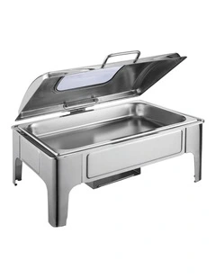 SOGA Chafing Dish 9L Stainless Steel Roll Top Soup Warmer