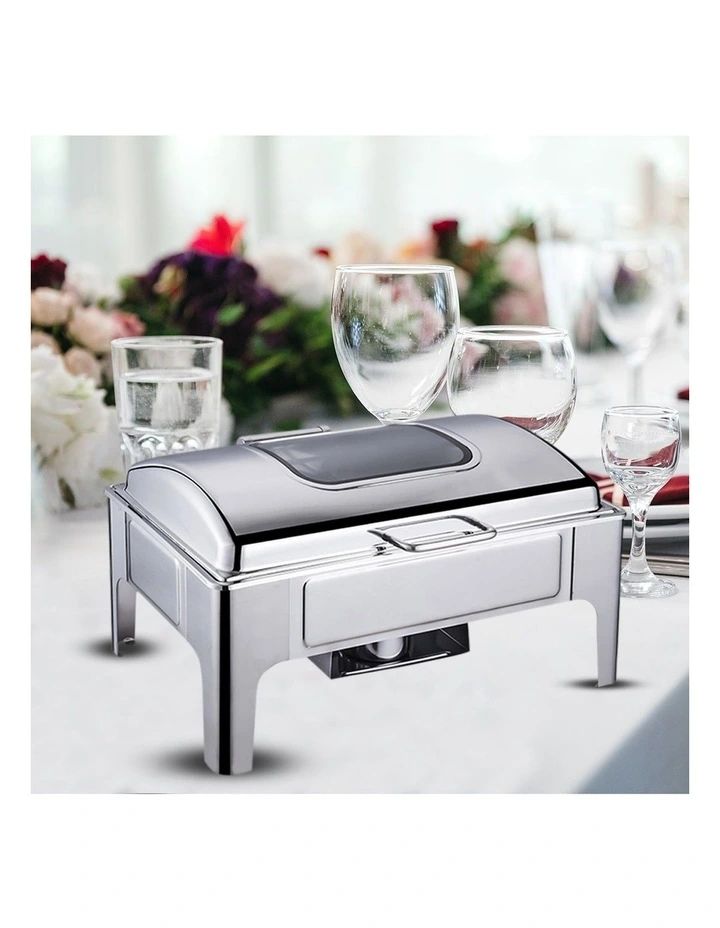 SOGA Chafing Dish 9L Stainless Steel Roll Top Soup Warmer image 3