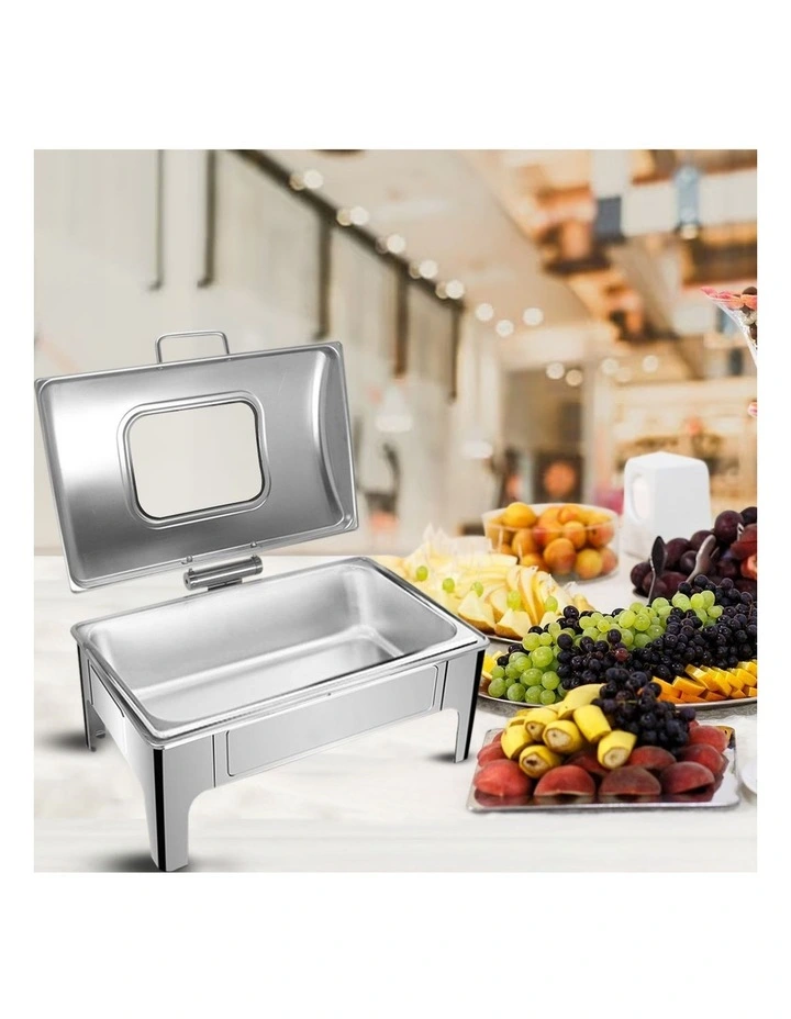 SOGA Chafing Dish 9L Stainless Steel Roll Top Soup Warmer image 6