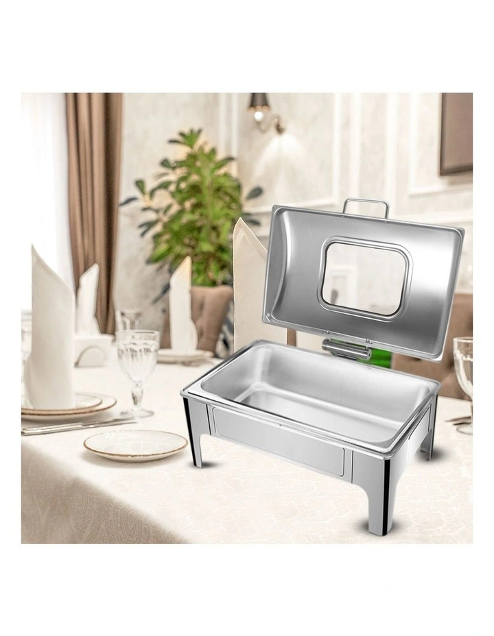 SOGA Chafing Dish 9L Stainless Steel Roll Top Soup Warmer image 7