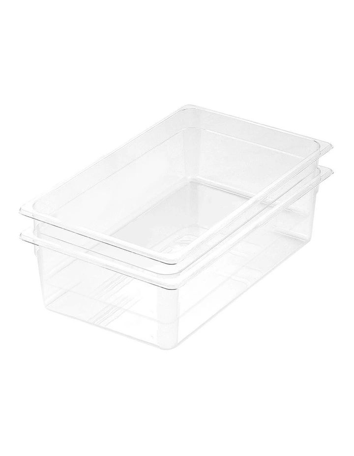 SOGA 150mm Clear Gastronorm GN Pan 1/1 Food Tray Storage Bundle of 2 image 1