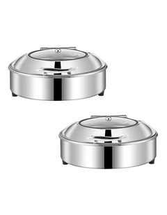 SOGA 2 Pack Round Chafing Dish Stainless Steel Food Warmer