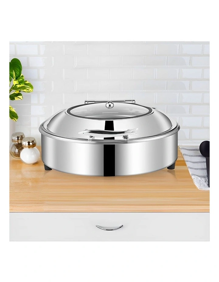 SOGA 2 Pack Round Chafing Dish Stainless Steel Food Warmer image 2