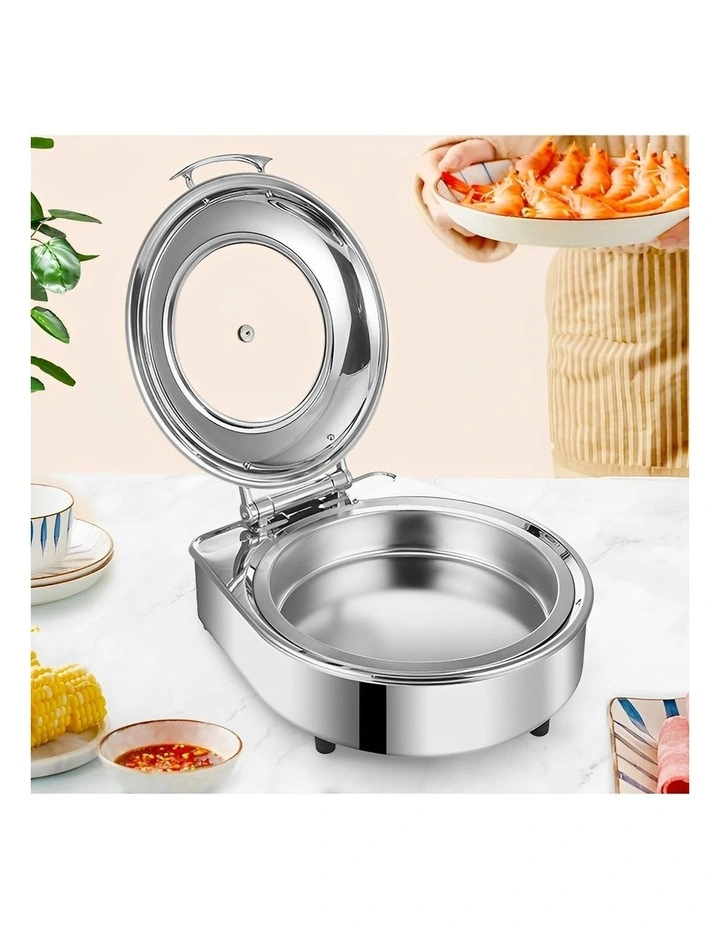 SOGA 2 Pack Round Chafing Dish Stainless Steel Food Warmer image 4