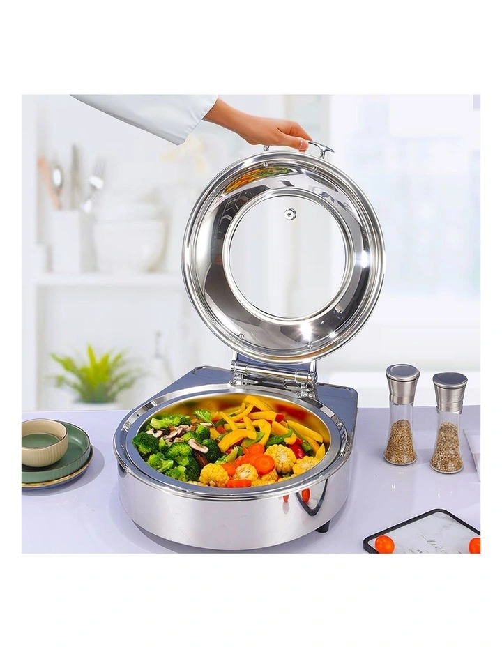 SOGA 2 Pack Round Chafing Dish Stainless Steel Food Warmer image 5