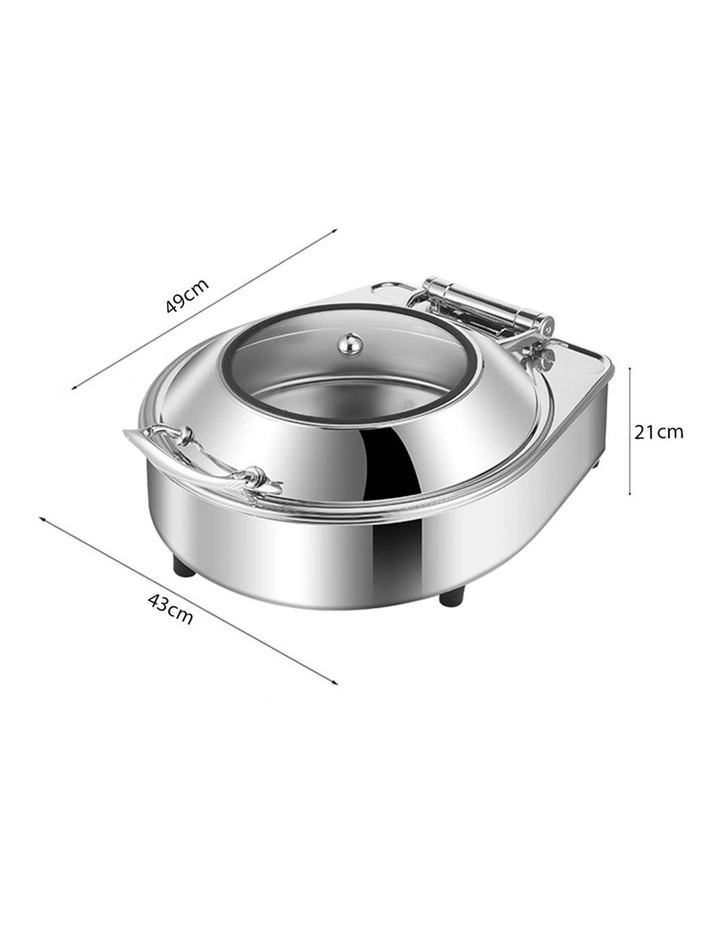 SOGA Round Chafing Dish Stainless Steel Food Warmer image 6