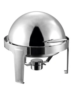 SOGA Chafing Dish 6L Round Stainless Steel Roll Top Food Warmer