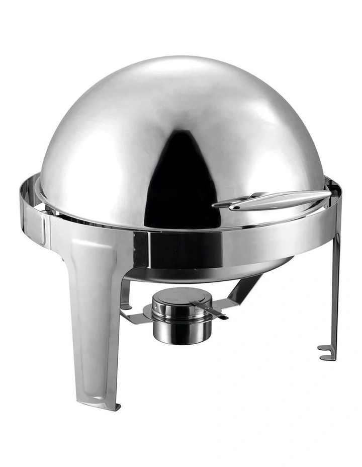 SOGA Chafing Dish 6L Round Stainless Steel Roll Top Food Warmer image 1