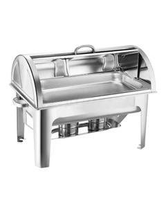 SOGA Chafing Dish 9L Full Size Roll Top Stainless Steel Food Warmer