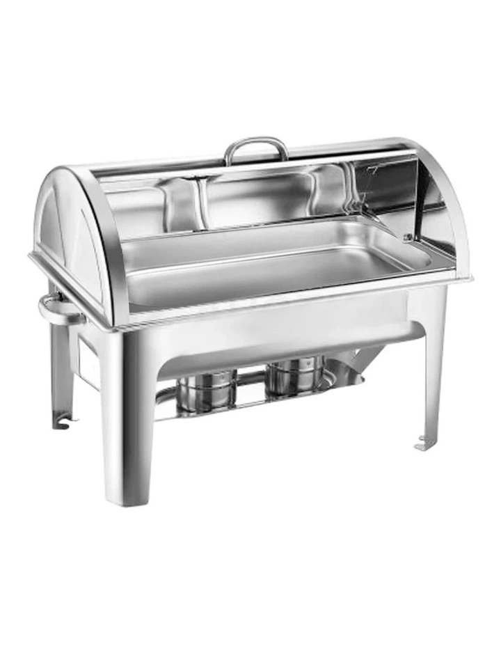 SOGA Chafing Dish 9L Full Size Roll Top Stainless Steel Food Warmer image 1