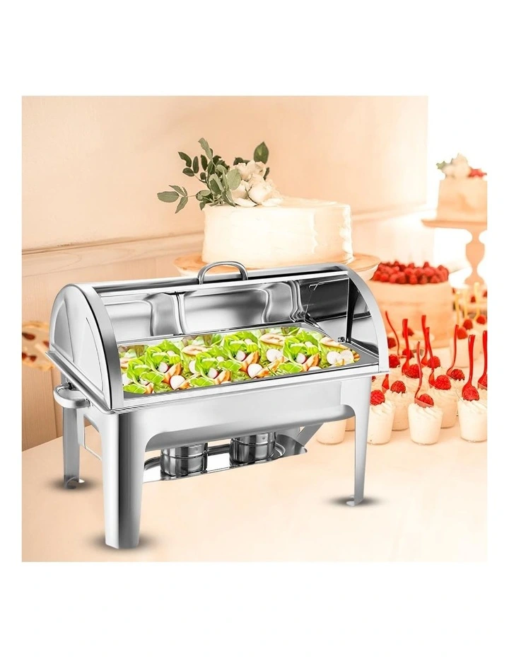 SOGA Chafing Dish 9L Full Size Roll Top Stainless Steel Food Warmer image 5
